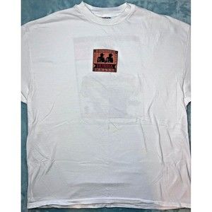 * Vintage Bubba Brand 2XL White Single Stitch Graphic Cotton Crew Neck T Shirt